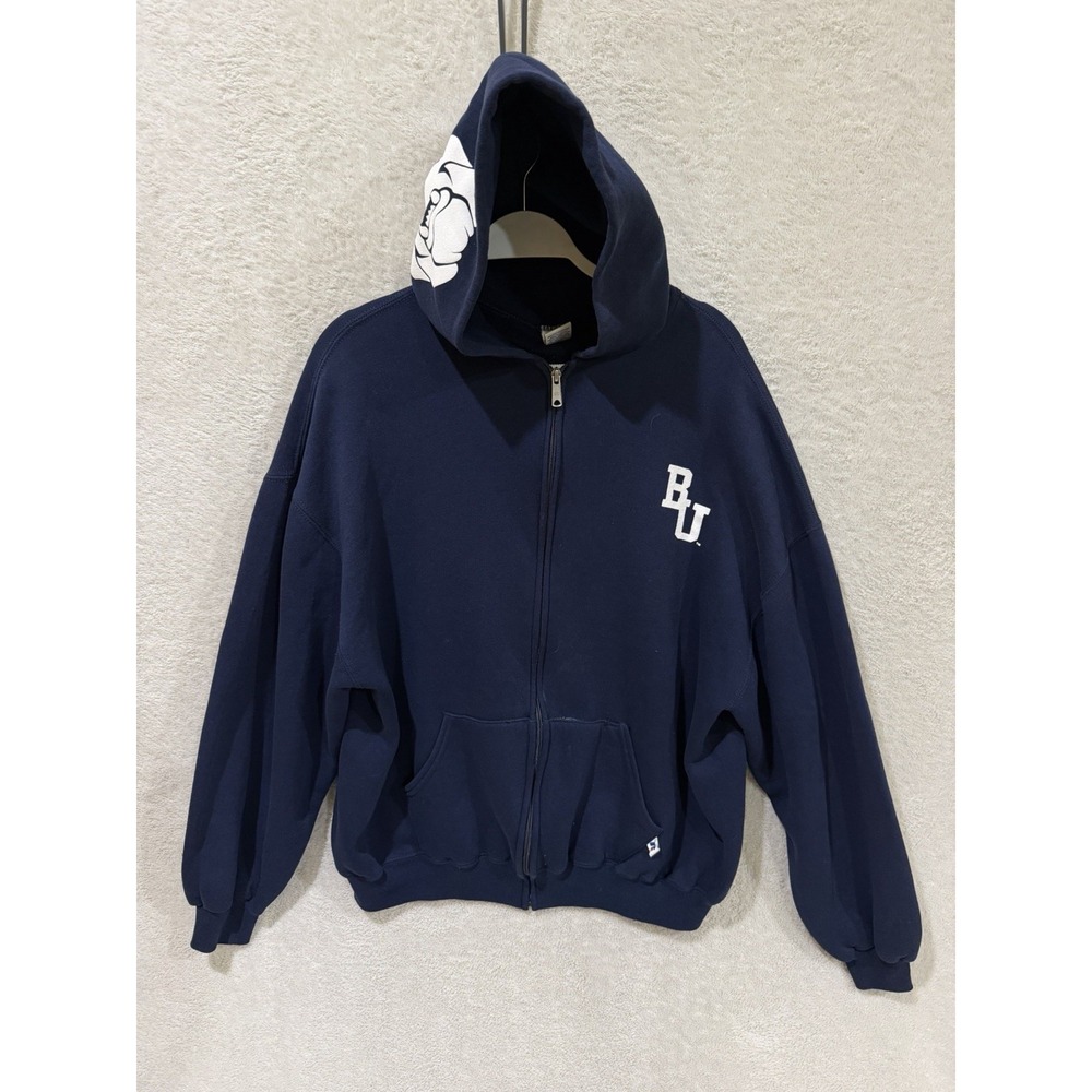 Butler University Bulldogs Full Zip Hoodie Sweater Mens XL Navy Graphic Jacket - Picture 2 of 7